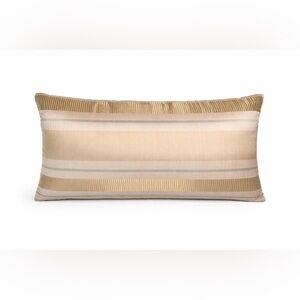 Gold and Cream Striped Pillow 2pc set